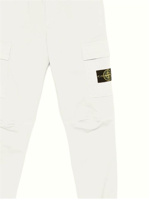 Pantaloni beige chiaro con logo STONE ISLAND | 153100313S0010V0093